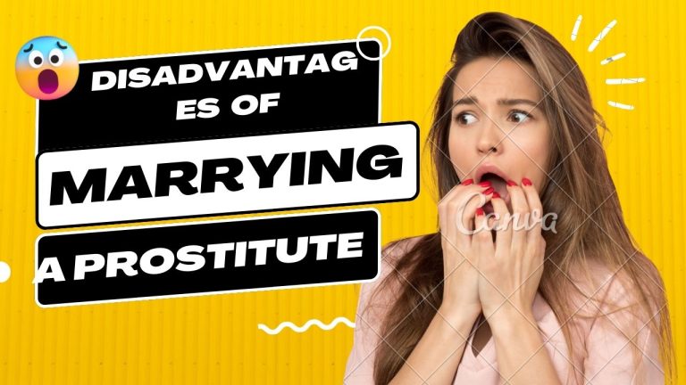 19 Serious Disadvantages of Marrying a Prostitute- According to Experts