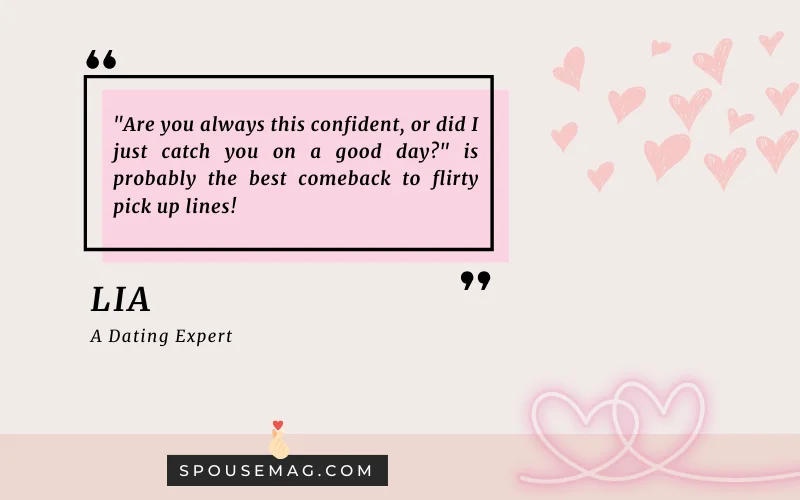 best flirty responses to pick up lines - quote image