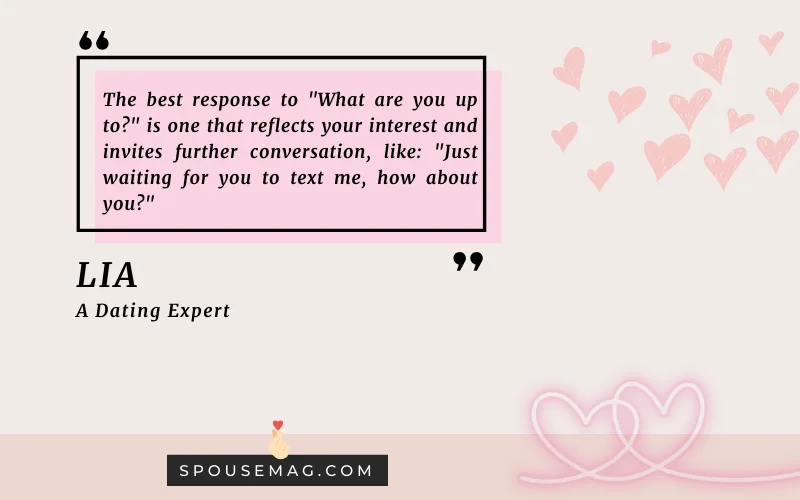 flirty responses to what are you up to - quote image