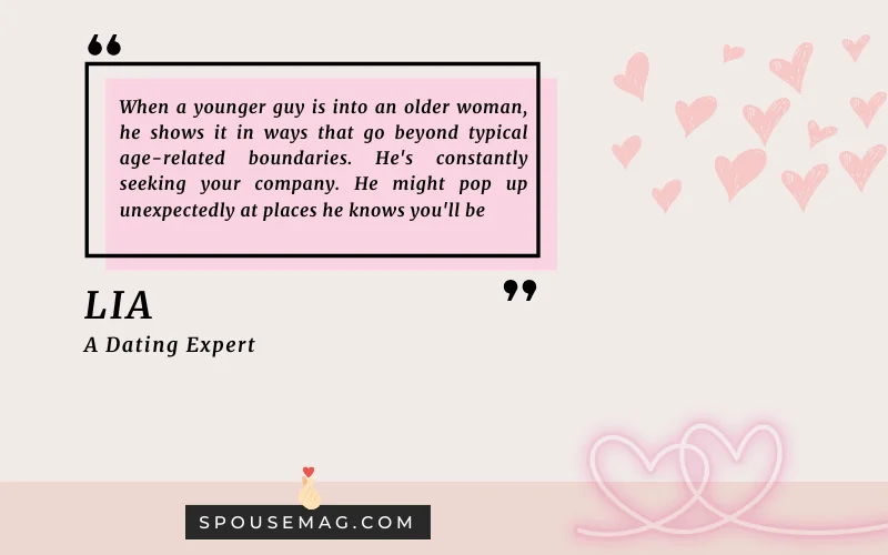 signs a younger man is attracted to older women - quote image