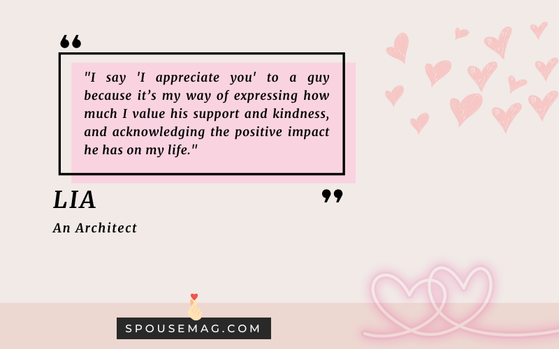 when a girl says she appreciates you - quote image